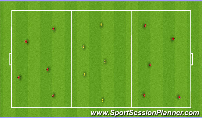 Football/Soccer Session Plan Drill (Colour): SSG