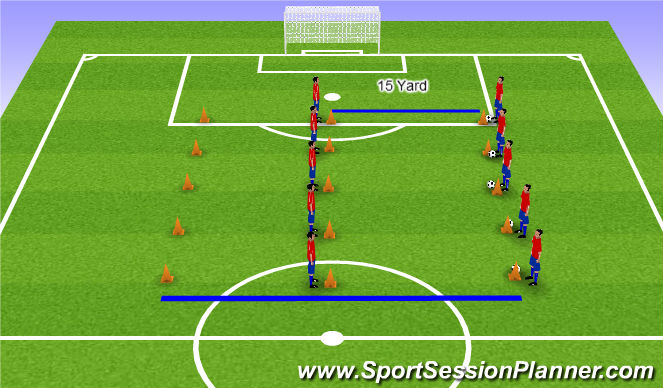 Football/Soccer Session Plan Drill (Colour): Animation 1