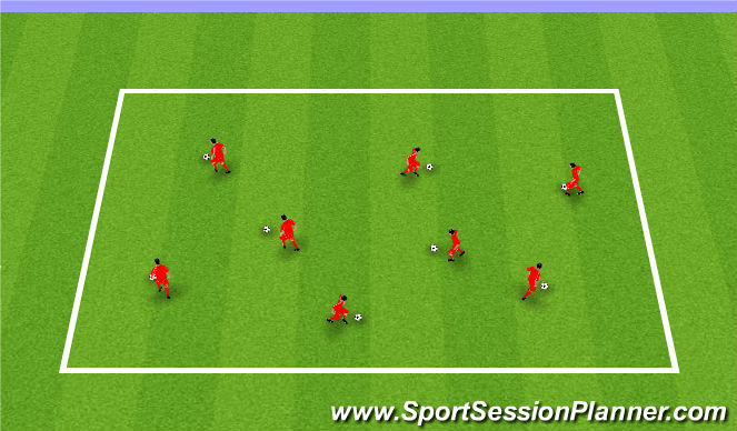 Football/Soccer Session Plan Drill (Colour): King Of The Hill