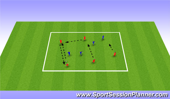 Football/Soccer Session Plan Drill (Colour): Warm up / Arrival