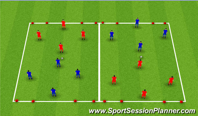 Football/Soccer Session Plan Drill (Colour): Play