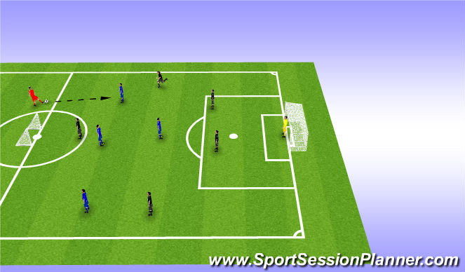 Football/Soccer Session Plan Drill (Colour): Technique