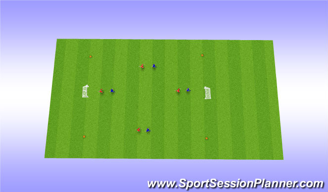 Football/Soccer Session Plan Drill (Colour): Scrimmage