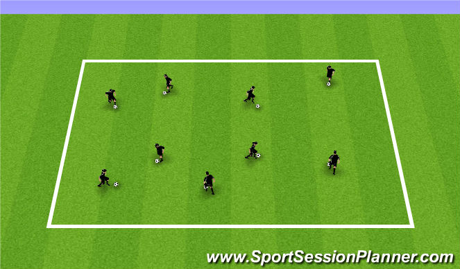 Football/Soccer Session Plan Drill (Colour): Ball manipulation