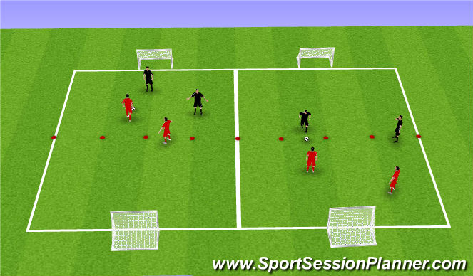 Football/Soccer Session Plan Drill (Colour): Small sided conditioned games