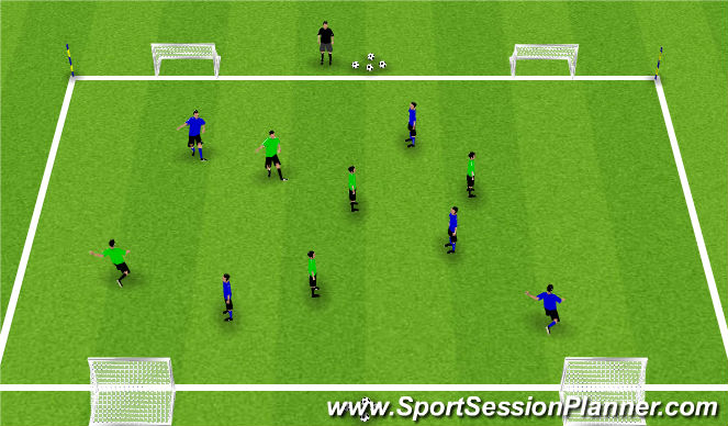 Football/Soccer Session Plan Drill (Colour): SSG