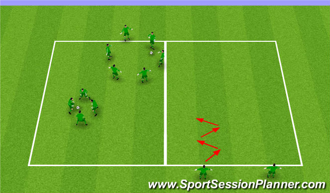 Football/Soccer Session Plan Drill (Colour): Warm-Up