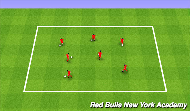 Football/Soccer Session Plan Drill (Colour): Ball Mastery Warm-Up