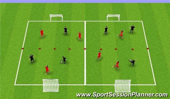 Football/Soccer Session Plan Drill (Colour): Conditioned games