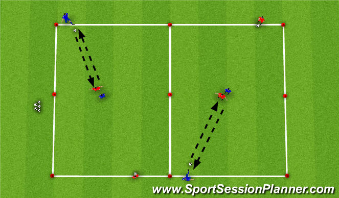 Football/Soccer Session Plan Drill (Colour): Skill 1