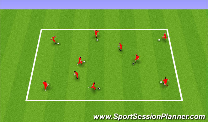 Football/Soccer Session Plan Drill (Colour): Ghostbuster Tag