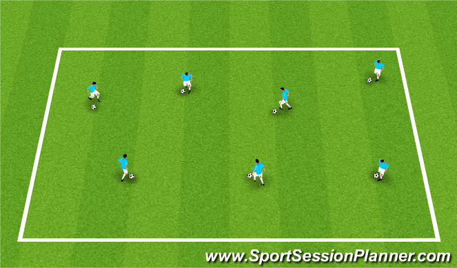 Football/Soccer Session Plan Drill (Colour): Warm-up