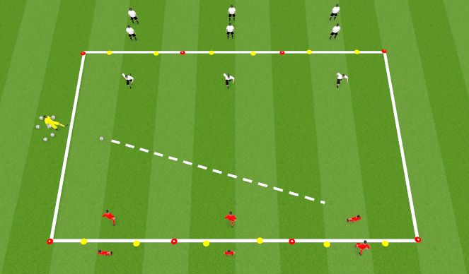 Football/Soccer Session Plan Drill (Colour): 3v3 to 3 Goals