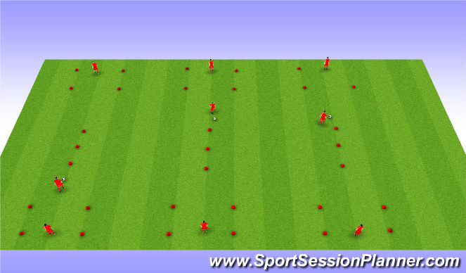 Football/Soccer Session Plan Drill (Colour): Technical