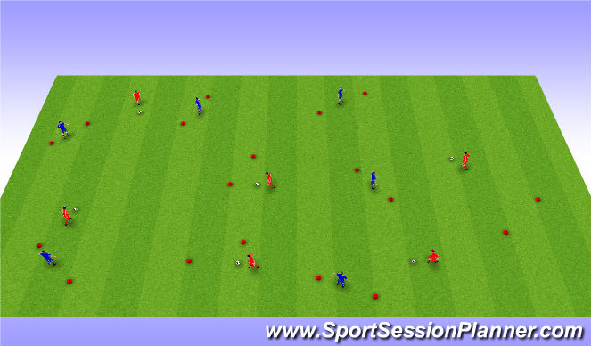 Football/Soccer Session Plan Drill (Colour): Skill