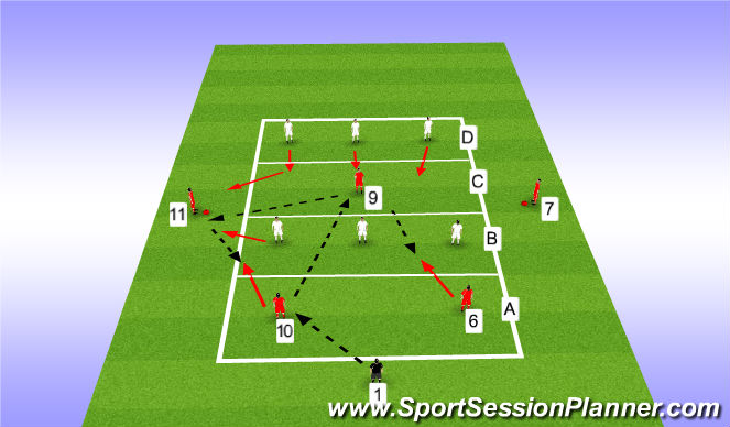 Football/Soccer Session Plan Drill (Colour): Skill Development