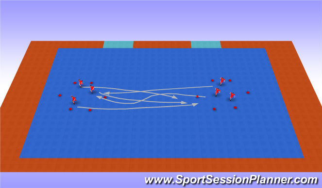 Futsal Session Plan Drill (Colour): Warm Up