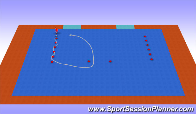 Futsal Session Plan Drill (Colour): Technical Work