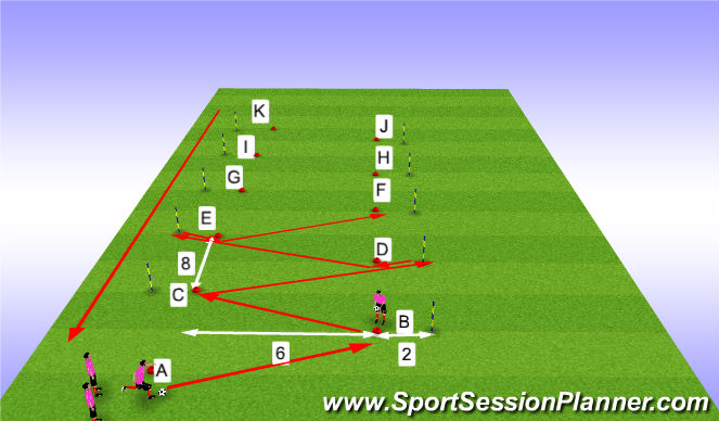 Football/Soccer Session Plan Drill (Colour): Dynamic Warm-Up