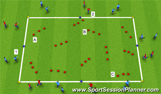 Football/Soccer: Technique building for possession dribbling U8 ...