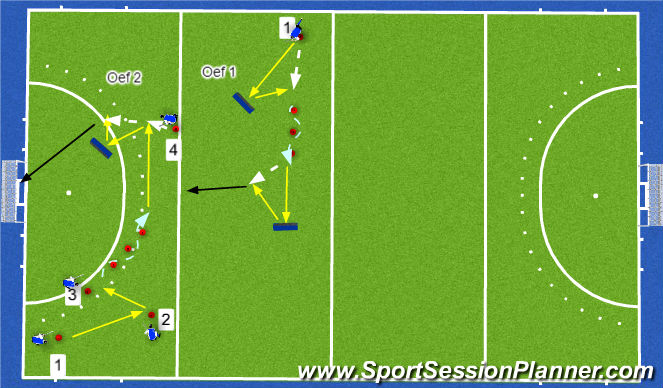 Hockey Session Plan Drill (Colour): Training M6E5