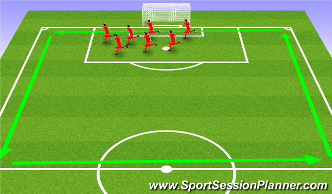 Football/Soccer Session Plan Drill (Colour): Warm Up