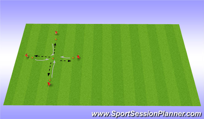 Football/Soccer Session Plan Drill (Colour): Side moves and passing