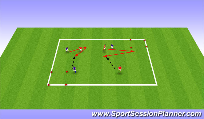 Football/Soccer Session Plan Drill (Colour): Losing Your Marker