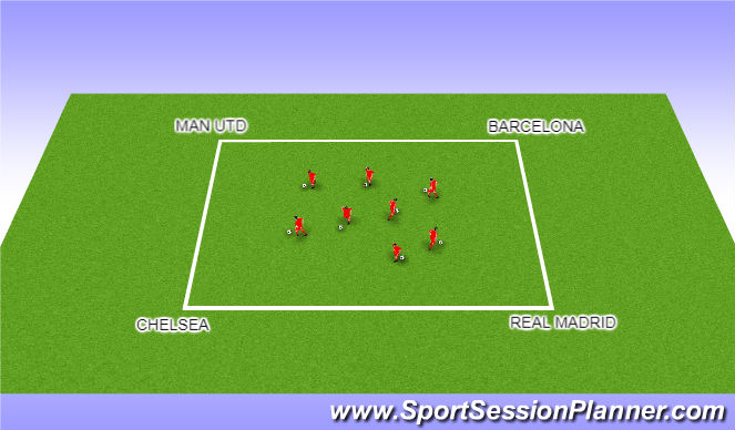 Football/Soccer Session Plan Drill (Colour): corners/teams