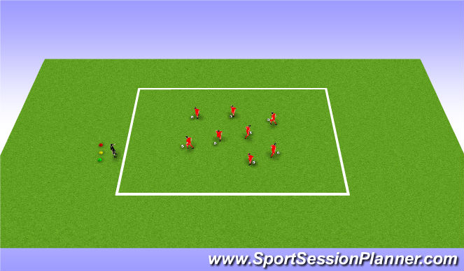 Football/Soccer Session Plan Drill (Colour): Traffic lights