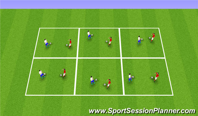 Football/Soccer Session Plan Drill (Colour): Keepy uppy target game