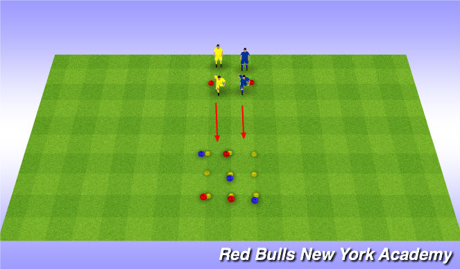 Football/Soccer Session Plan Drill (Colour): Tic Tac Toe