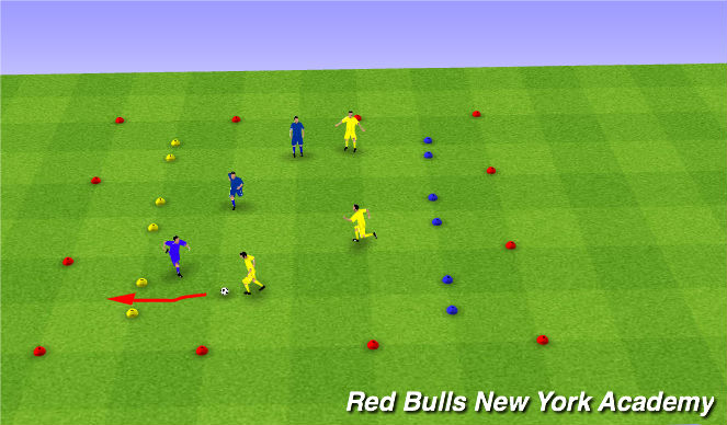 Football/Soccer Session Plan Drill (Colour): Game of 3 gates