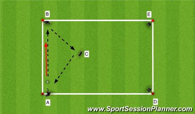 Football/Soccer Session Plan Drill (Colour): Triangle Passing