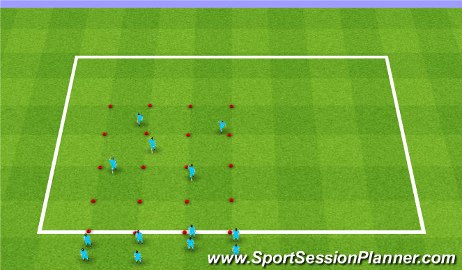 Football/Soccer Session Plan Drill (Colour): Warm Up