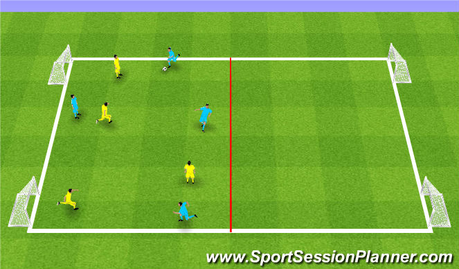 Football/Soccer Session Plan Drill (Colour): SSG 1