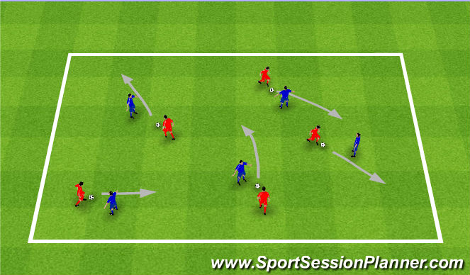 Football/Soccer Session Plan Drill (Colour): Exercise 1