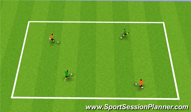 Football/Soccer Session Plan Drill (Colour): Ball Skills