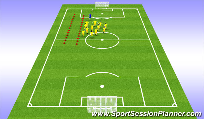 Football/Soccer Session Plan Drill (Colour): Talk & Warmup