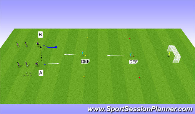 Football/Soccer Session Plan Drill (Colour): Jail Game