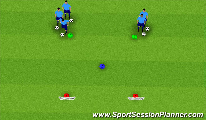 Football/Soccer Session Plan Drill (Colour): Animation 1