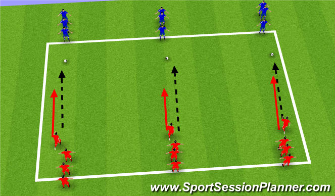 Football/Soccer Session Plan Drill (Colour): Warm up