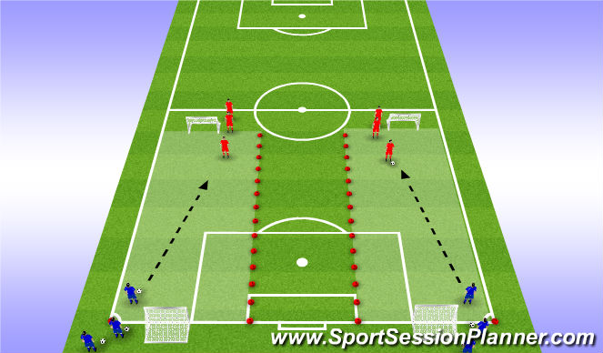 Football/Soccer Session Plan Drill (Colour): 1V1 Activity