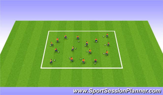 Football/Soccer Session Plan Drill (Colour): Ball manipulation