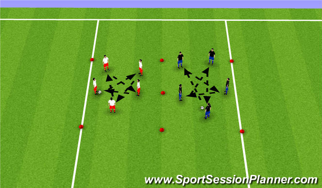 Football/Soccer Session Plan Drill (Colour): Skill Practise 2