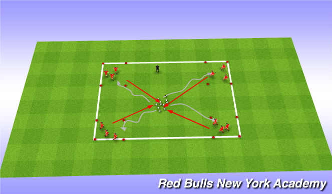Football/Soccer Session Plan Drill (Colour): Bank Robbers (U7)