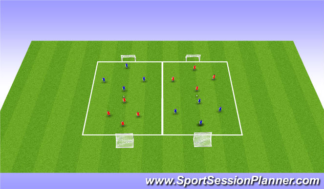 Football/Soccer Session Plan Drill (Colour): Scrimage