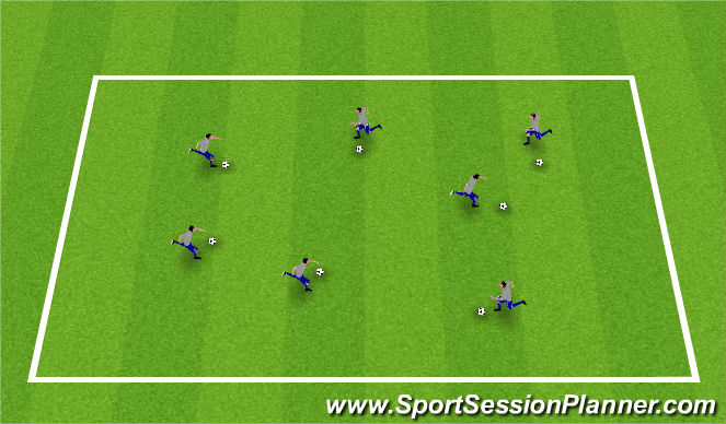 Football/Soccer Session Plan Drill (Colour): Technical Warm Up