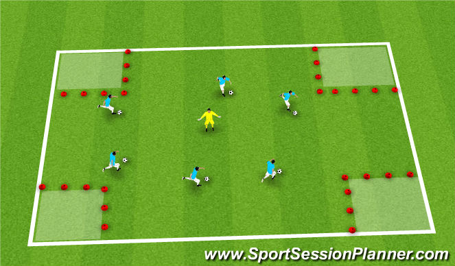 Football/Soccer Session Plan Drill (Colour): Ball Control Game