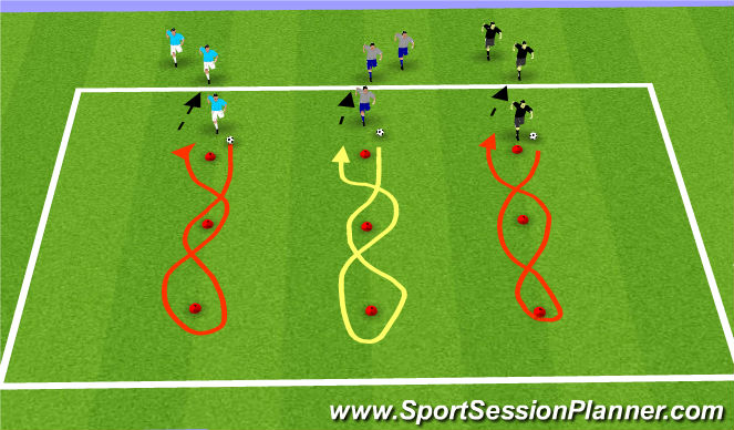 Football/Soccer Session Plan Drill (Colour): Technical Warm Up